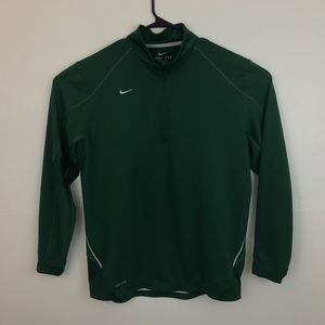 NIKE RUNNING DRI-FIT L/S 1/4 Zip Poly Spandex